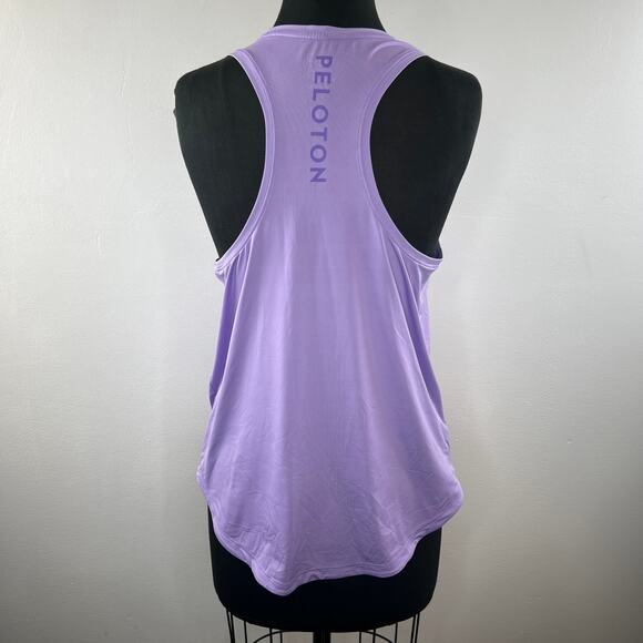 PELOTON Purple Tank Top Racerback Crew Neck Performance Pullover Size M Medium - Picture 6 of 8